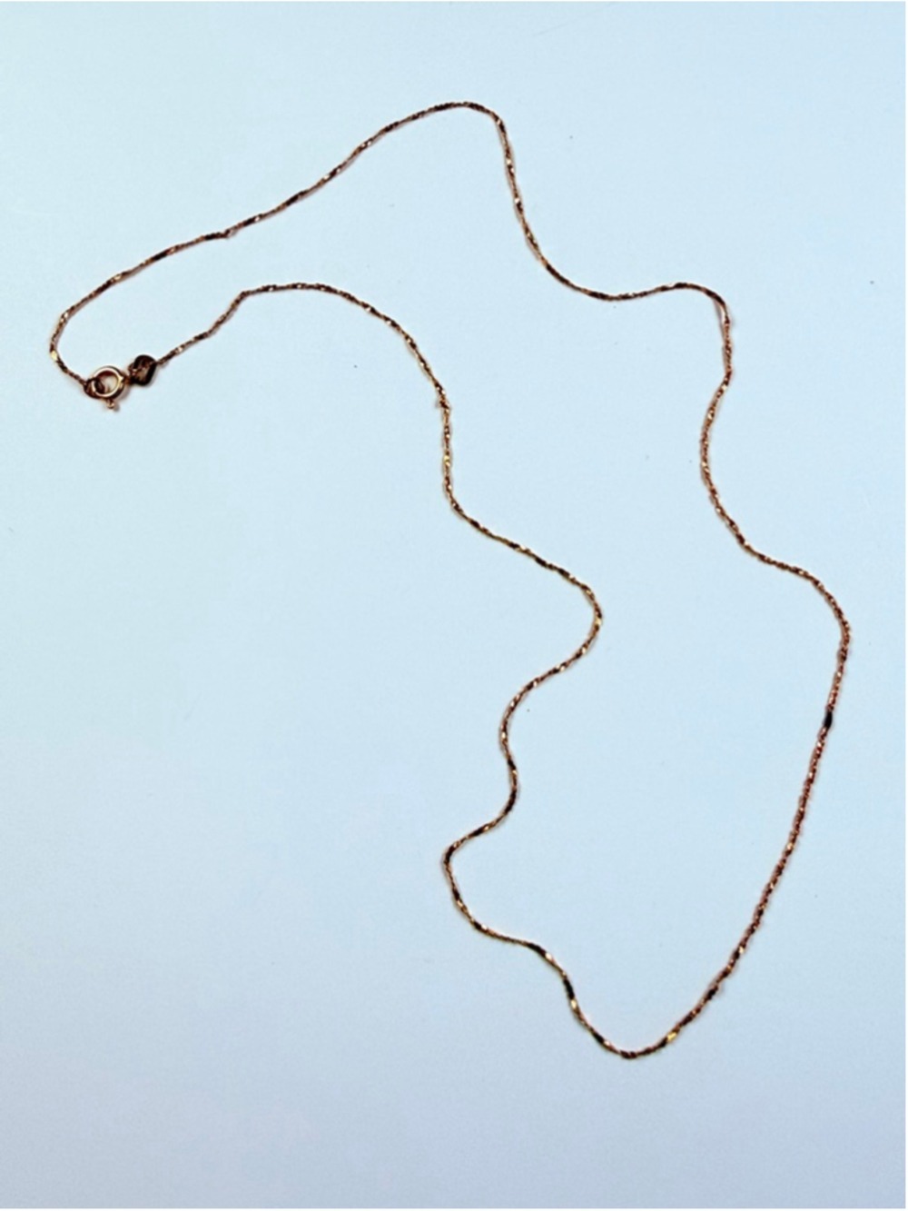 14K Solid Yellow Gold Serpentine Twist Chain .75MM Necklace Italy - Picture 4 of 6